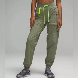 Lululemon Convertible High-Rise Hiking Jogger Laurel Green / Dewy Size 4